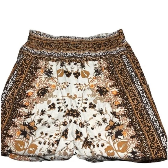 Anthropologie NWTS Brown Boho Mixed Print Jogger Pants 14 - Picture 2 of 11